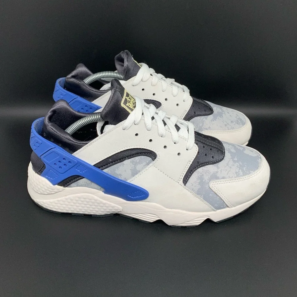 Nike Air Huarache Social FC White Blue Shoes DR0286-100 Men's Sz 12